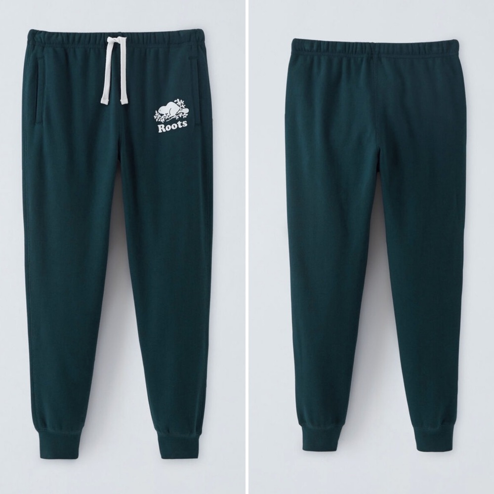 Roots Slim Cuff Sweatpants Varsity Green Jogger Sweat Pants